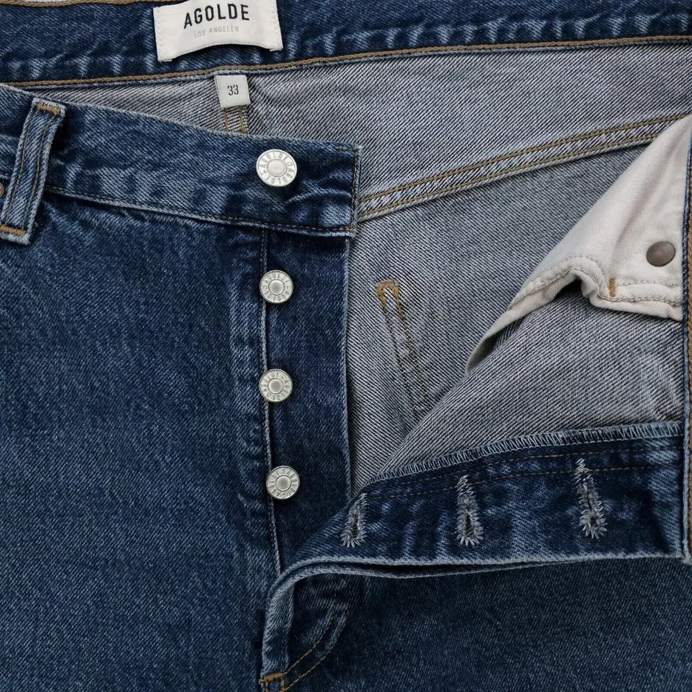 AGOLDE Relaxed 100% Organic Denim Bootcut Midrise Sphere Wash Sz 33 NWT - Picture 8 of 12